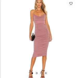 Michael Costello x Revolve India Midi Dress in Blush